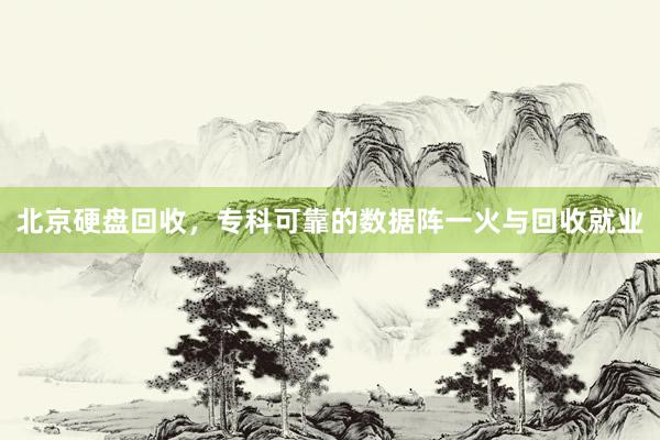 北京硬盘回收，专科可靠的数据阵一火与回收就业